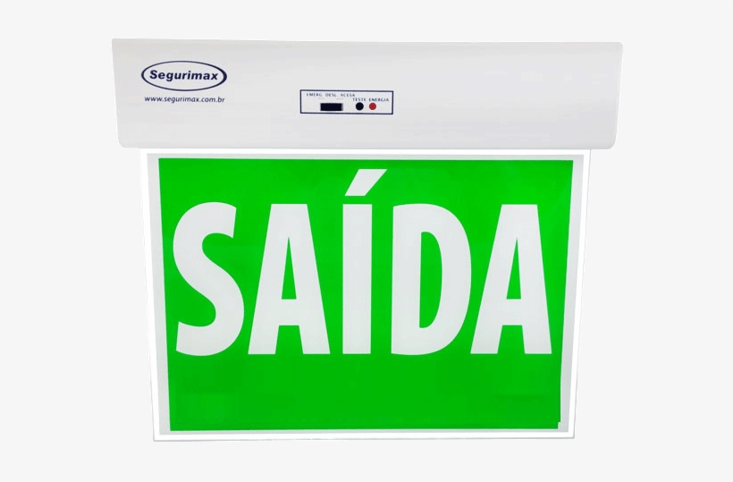 Sinalização Saída Acrílica Standard Fu Verde Sem Seta - Sinalização Saída Slim Dupla Face Verde C/ Adesivo, transparent png