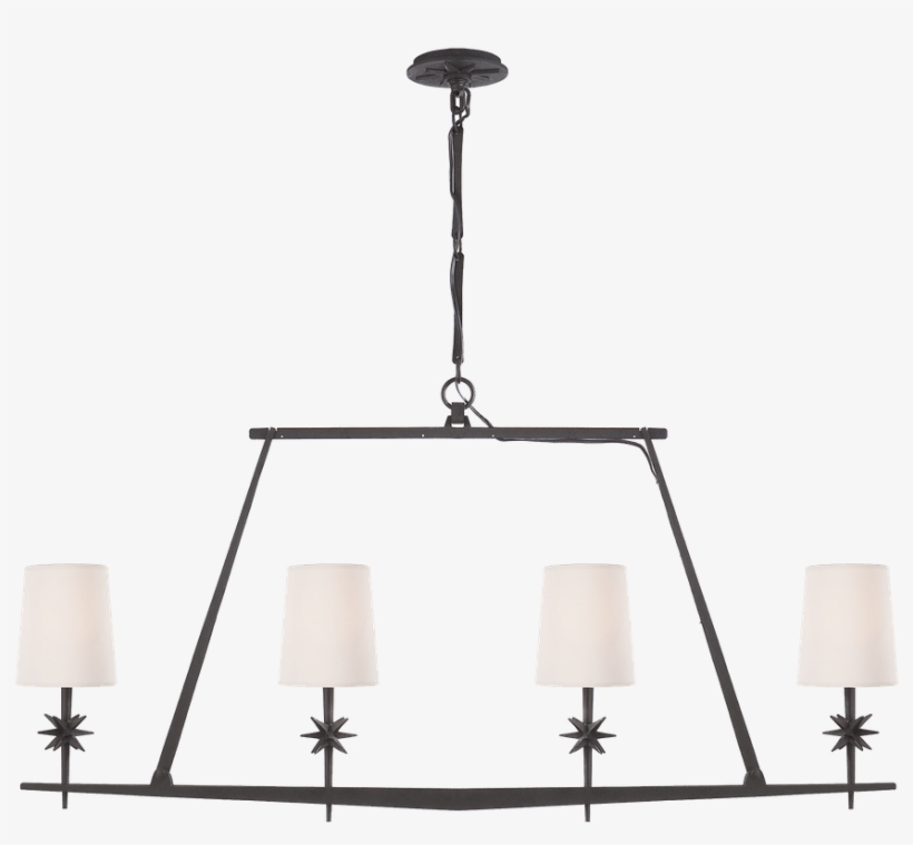 Etoile Linear Pendant - Black Rust - Visual Comfort, transparent png