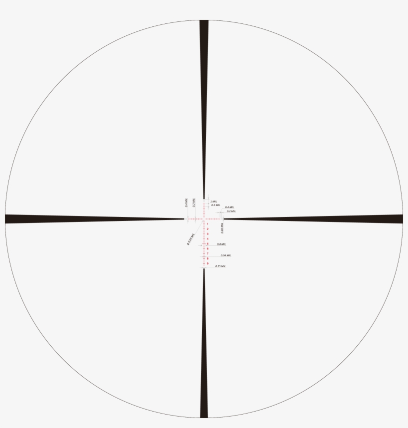 Fml-1 Reticle - Vortex Crossfire Ii 6 18x44 Ao Bdc, transparent png