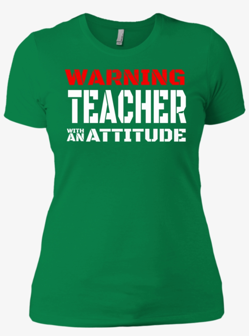 Boyfriend Tees Women 'warning Teacher With An Attitude' - Labrador Lovers Shirt - Warning Lab Lover, transparent png