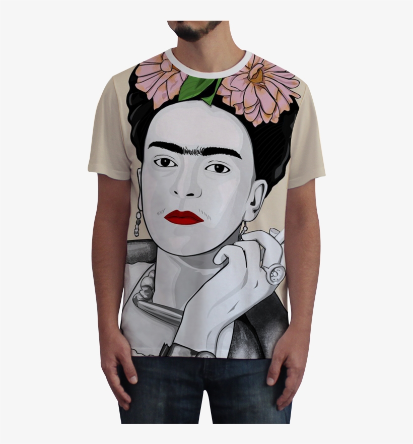 Camiseta Fullprint Frida Kahlo De Daniella Merly Caldasna - T-shirt, transparent png