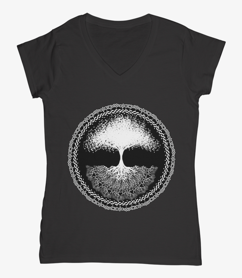 Yggdrasil ﻿women's V Neck T Shirtfor Just £19 - Shirt, transparent png