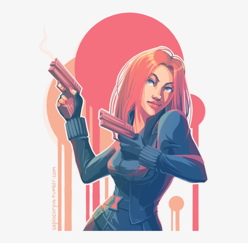 Limited Palette Natasha Romanov Fanart By Capiocorpus - Black Widow, transparent png
