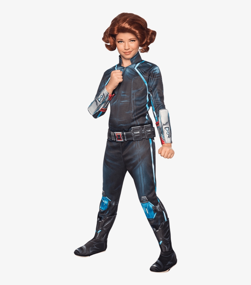 Girls Age Of Ultron Deluxe Black Widow Costume - Black Widow Avengers, transparent png