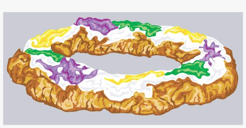 Mardi Gras King Cake - King Cake, transparent png