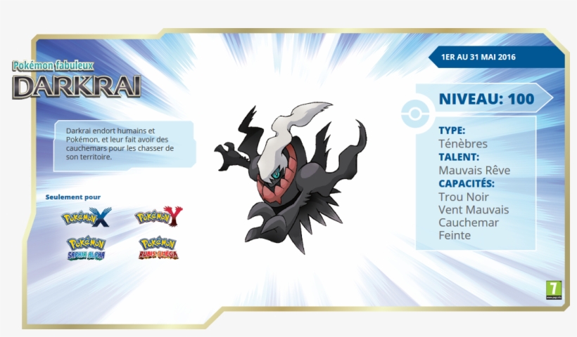 20 Ans De Pokémon Darkrai - Pokemon Darkrai Go Away, transparent png