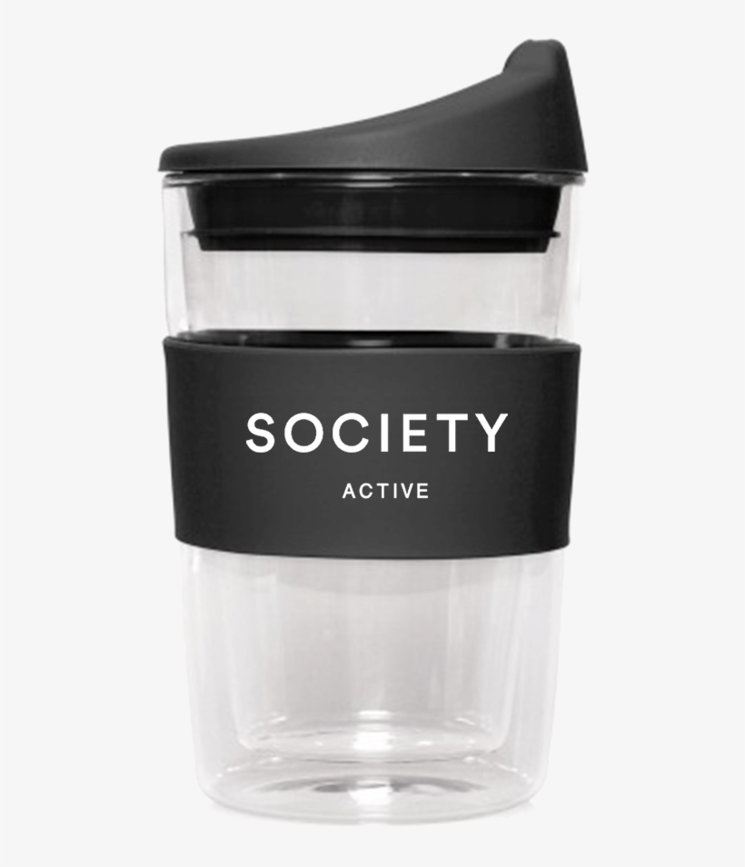Double Walled Glass Society Cup - Cup, transparent png