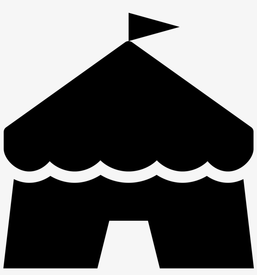 Circus Tent Filled Icon - Icon Tent White Png, transparent png