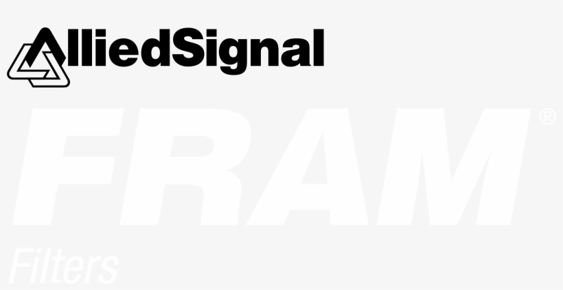 Fram Auto Filters 1 Logo Black And White - Allied Signal, transparent png