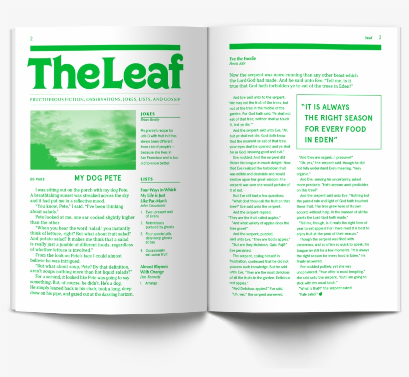 The Fruit For Thought Reader - Brochure, transparent png