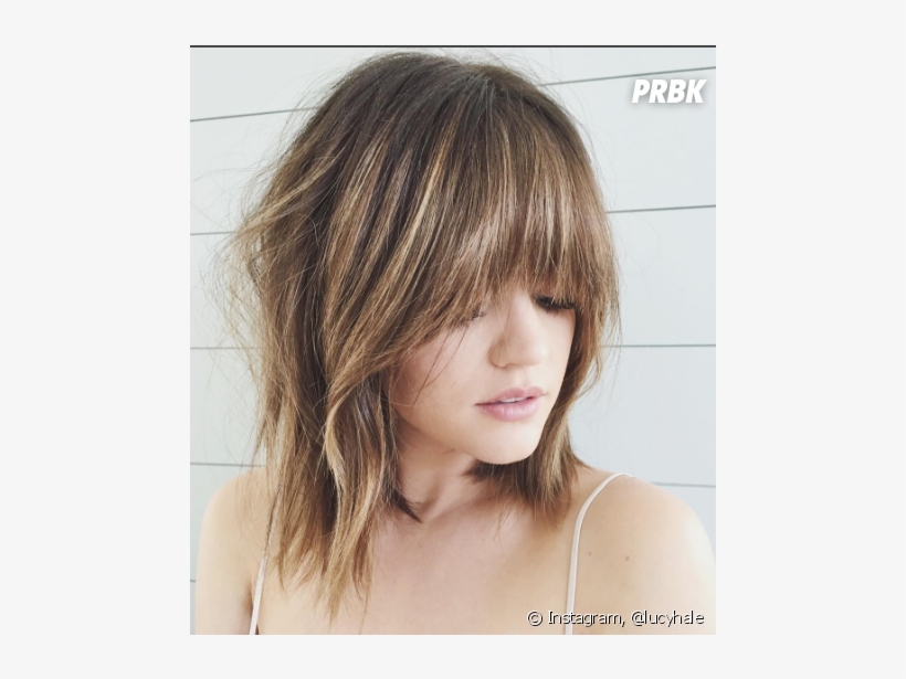 Lucy Hale Adopte La Frange Et C'est Canon - Lucy Hale Hair Fringe, transparent png