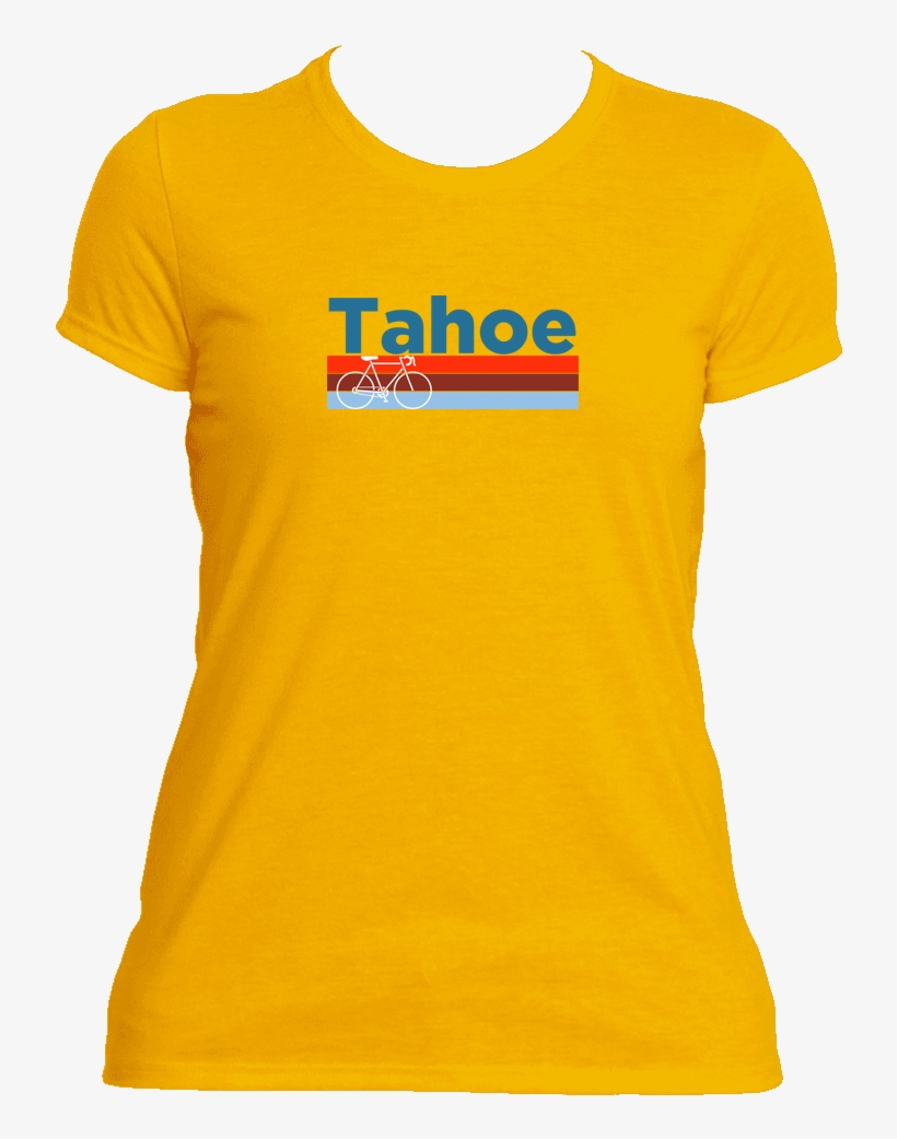 Lake Tahoe Retro Bike & Mountain Bike - Shirt, transparent png