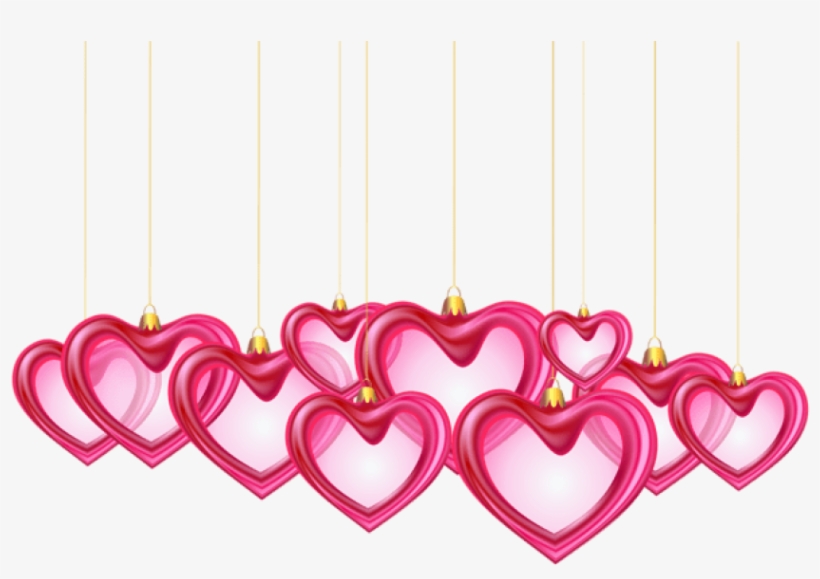 Free Png Hanging Hearts Decor Png Images Transparent - Pink Hanging Hearts Png, transparent png