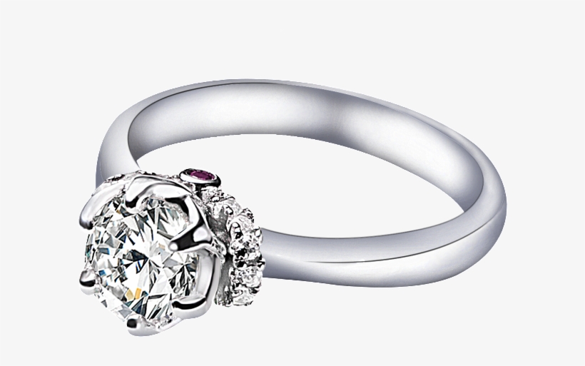 High End Ring Element - 2 Ctw Vvs1 Diamond 18k White Gold Over Engagement Wedding, transparent png