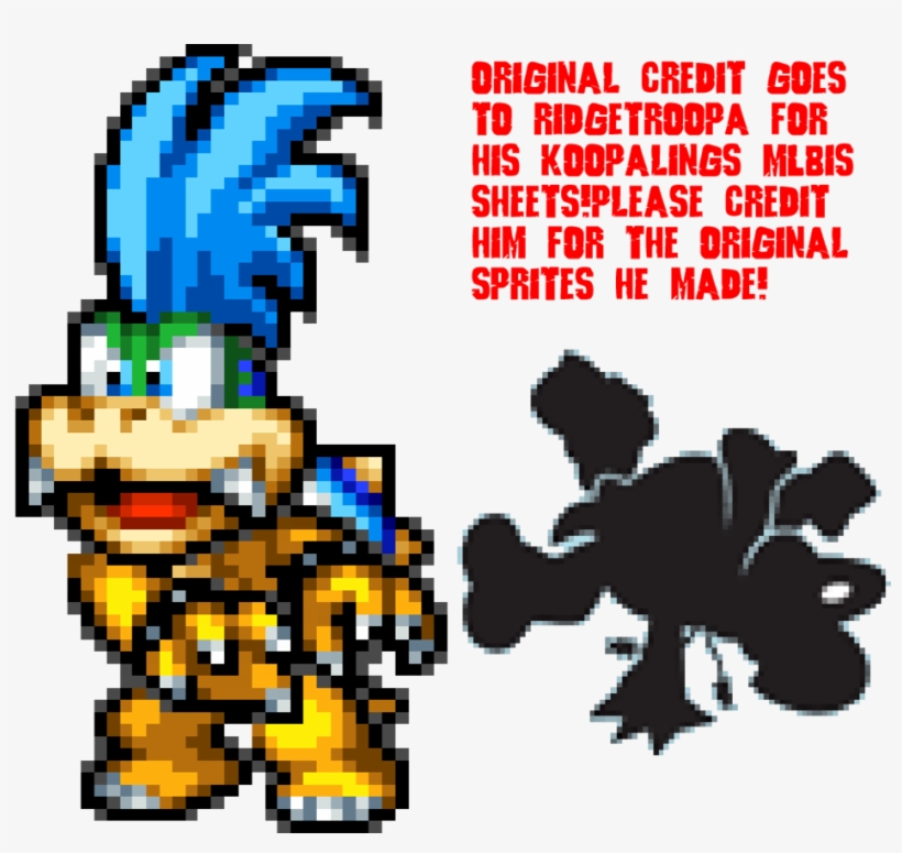 Larry Koopa Mlbis Charge Custom Pose By - Larry Koopa Pixel Art, transparent png
