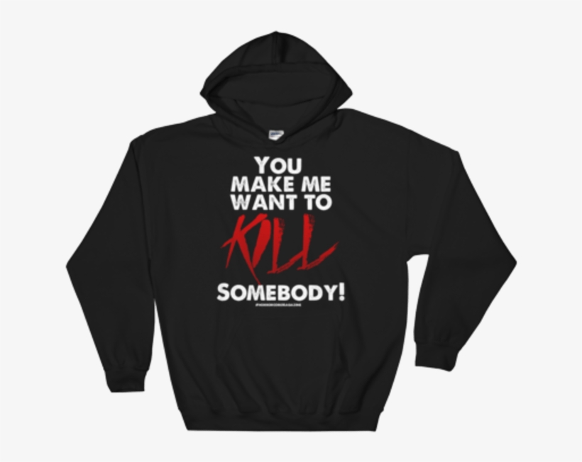 Kill Somebody - Black Metal Hooded Sweatshirts, transparent png