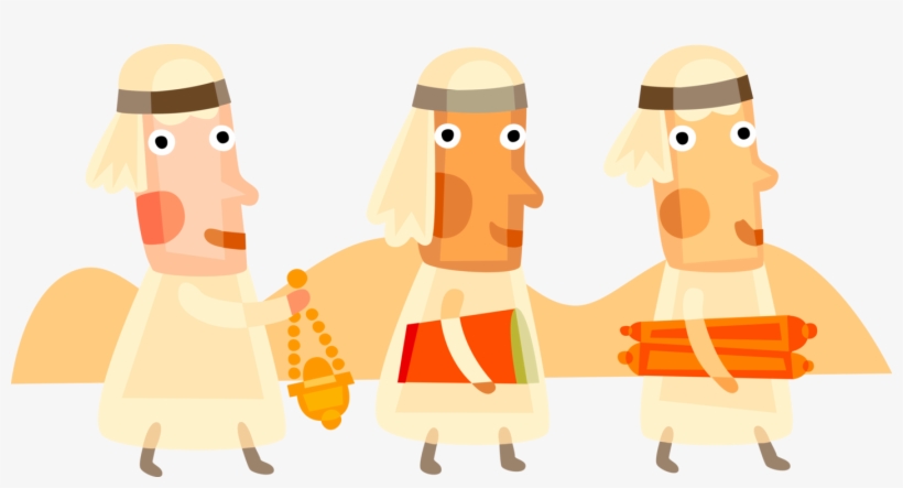 Vector Illustration Of Jewish Rabbis With Hebrew Sefer - Rabbi, transparent png