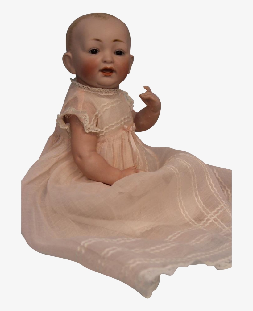 11 Inch Large All Bisque Baby Doll By Kestner Marked - Sitting, transparent png