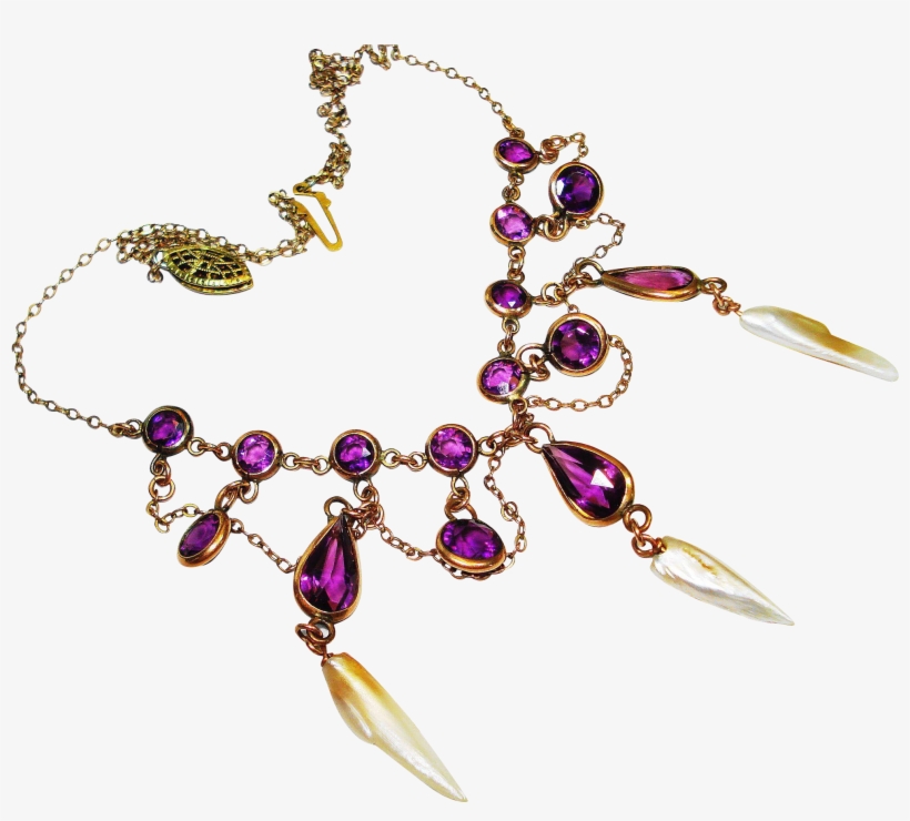 Huge Mississippi River Pearl Victorian Swag Necklace - Necklace, transparent png