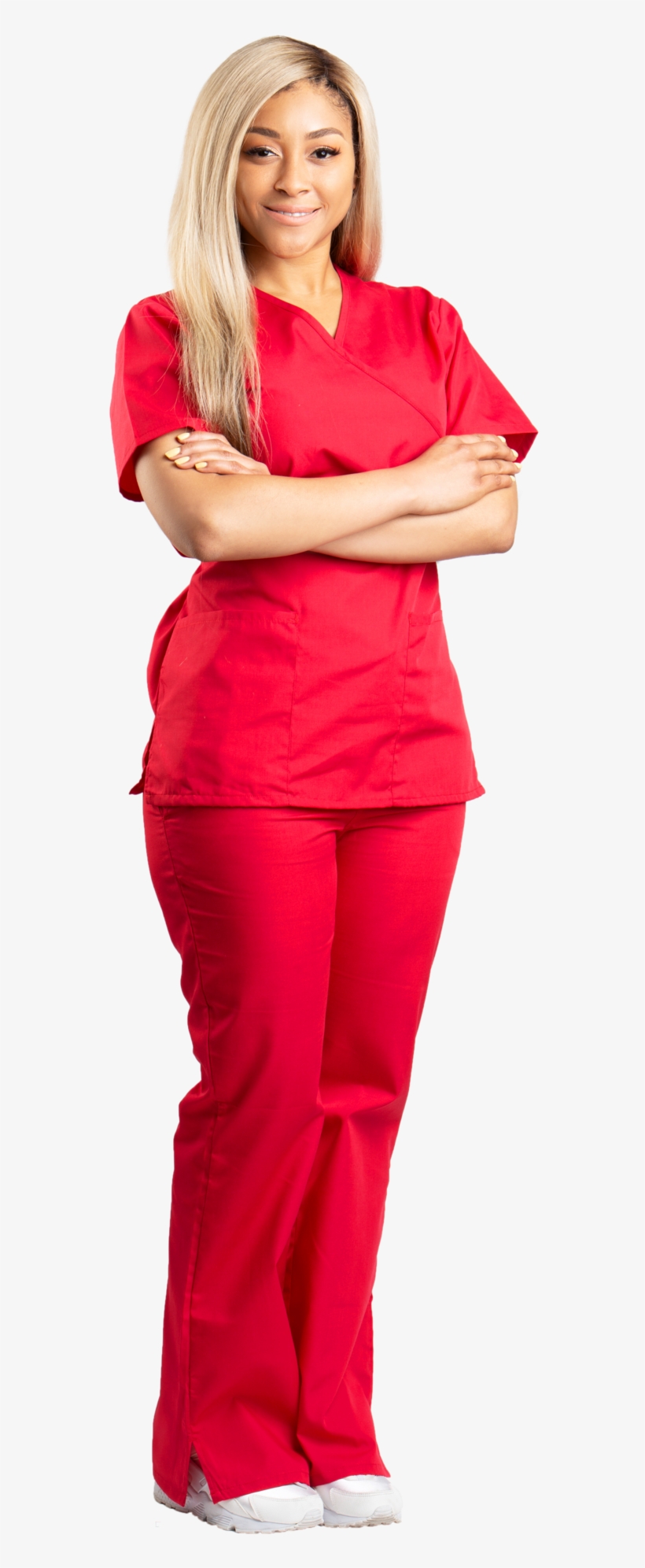 Ruby Mock Neck Scrub Set - Fashion, transparent png