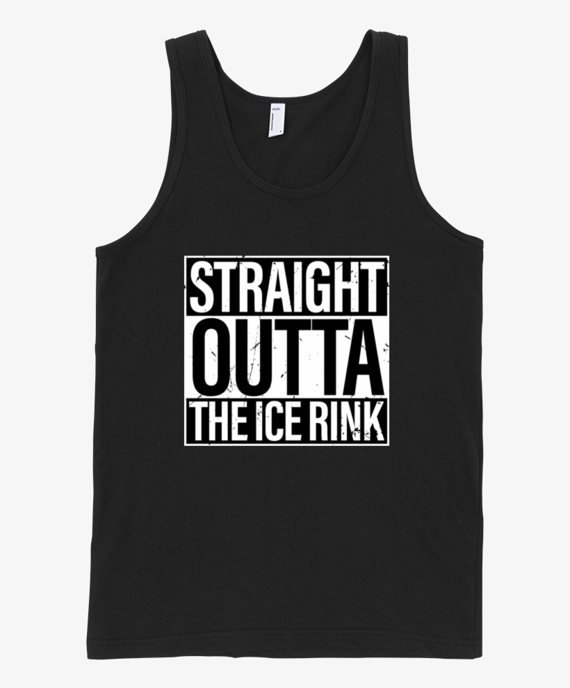 Straight Outta The Ice Rink Hockey Tank - Eat Ass Tank Top, transparent png