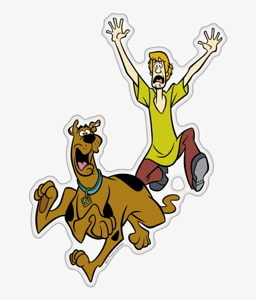 Running Scooby-doo Shaggy Auto Decal, Domed Character - Cartoon Png Scooby Doo, transparent png