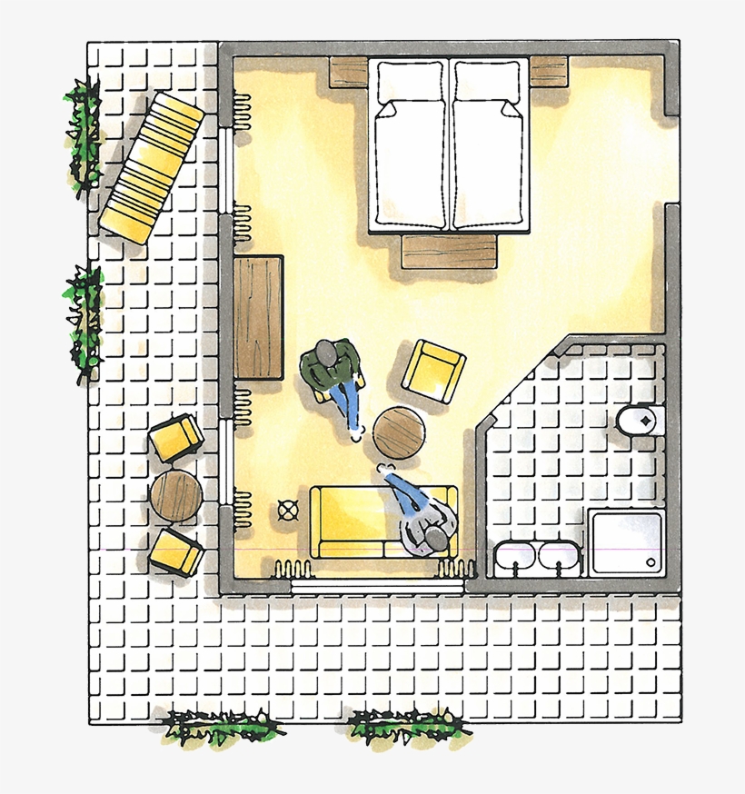 Facing South West Large Balcony, Suite With Sleeping/living, transparent png