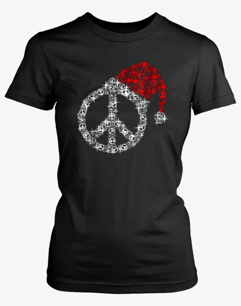 Peace Sign Hippie Christmas T-shirt - Idgaf For President (ladies) - Ladies Classic Tee /, transparent png