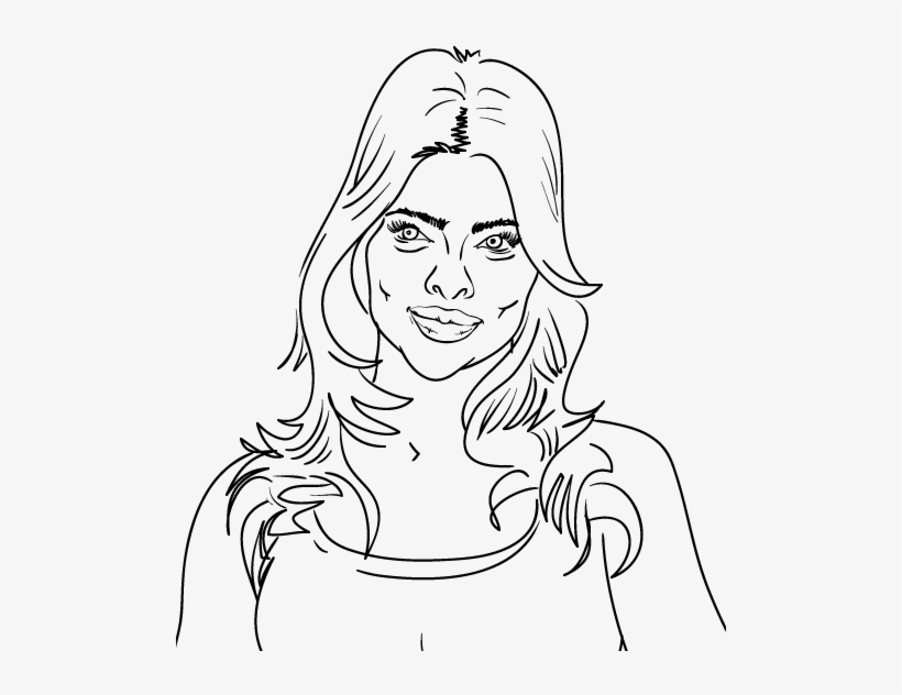 Priyanka Chopra - Line Art, transparent png