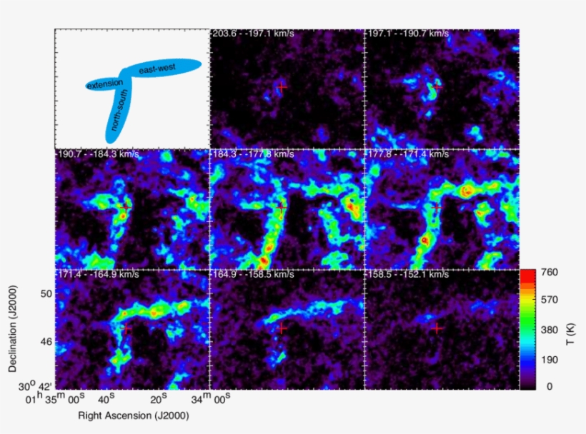 Velocity Channel Maps Of The Clouds Around Ngc 604 - Velocity, transparent png