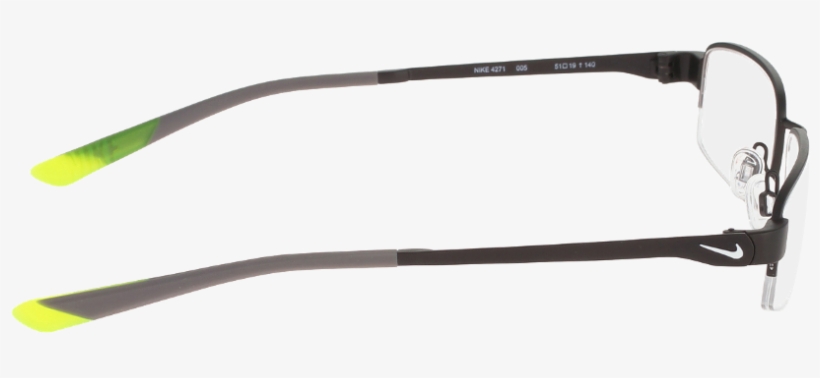 123 - 4271 Nike Glasses - Mens Semi Rimless Designer Glasses, transparent png