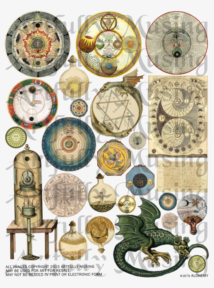 Alchemy Themed Altered Dragon Book - N. 71 - Les Dix Offices De La Loge Et L'homme Univers, transparent png