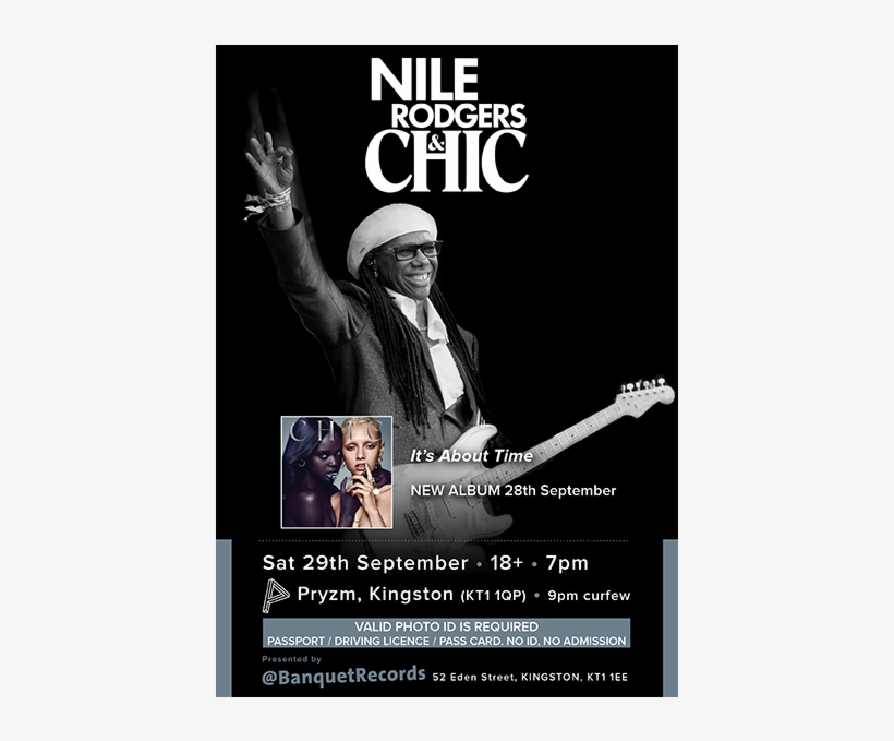 Nile Rodgers & Chic Saturday 29th September At Pryzm, - Chic, transparent png