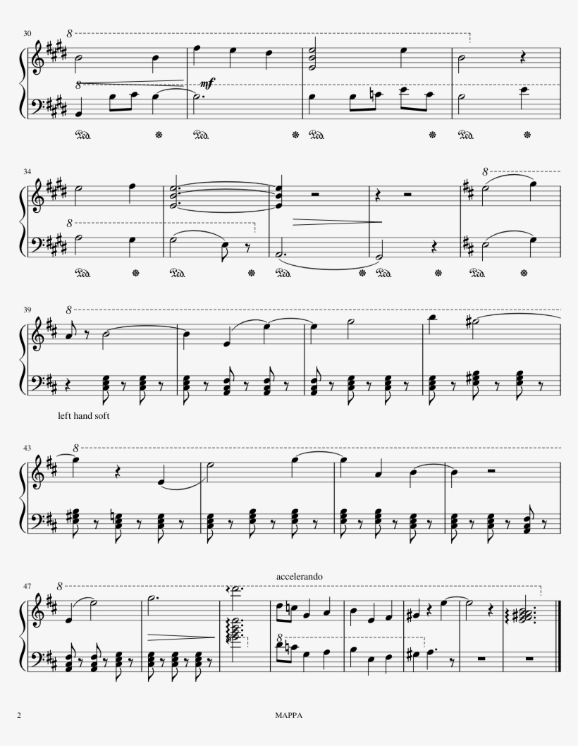 Yuri On Ice - Drake God's Plan Notes Piano, transparent png