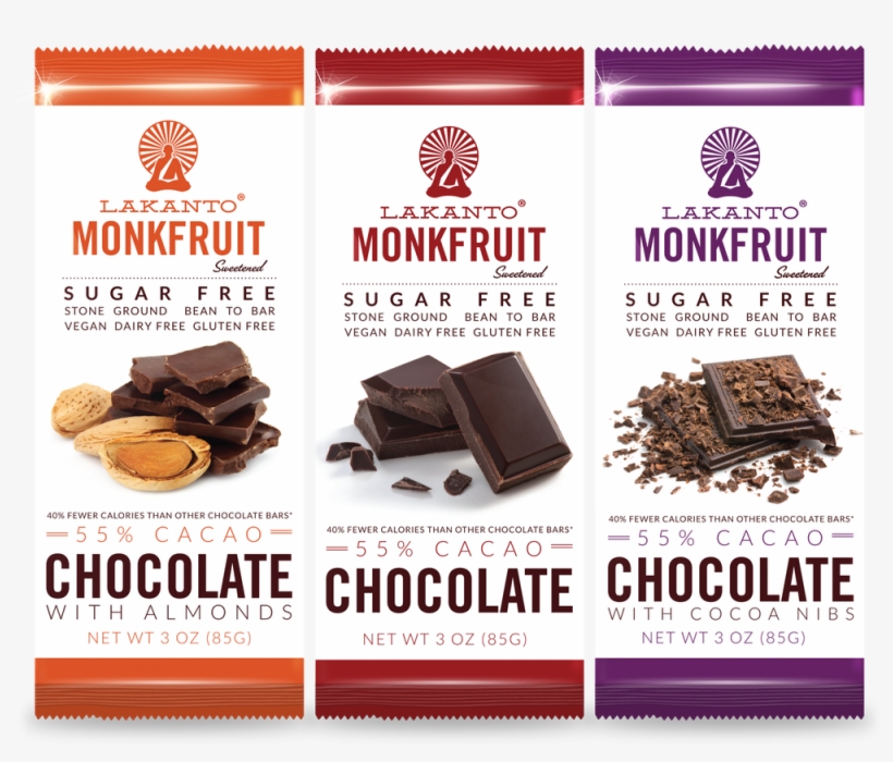Lakanto Chocolate Bars - Lakanto Sugar Free 55% Chocolate Bars, transparent png