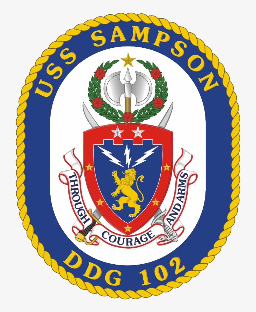 Uss Sampson Ddg-102 Crest - Uss Donald Cook Crest, transparent png