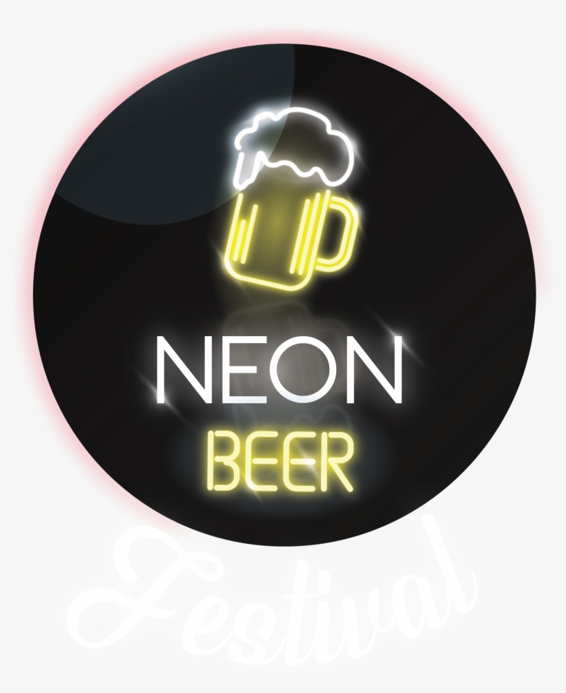 Neon Beer Fest Logo Black - Beer, transparent png