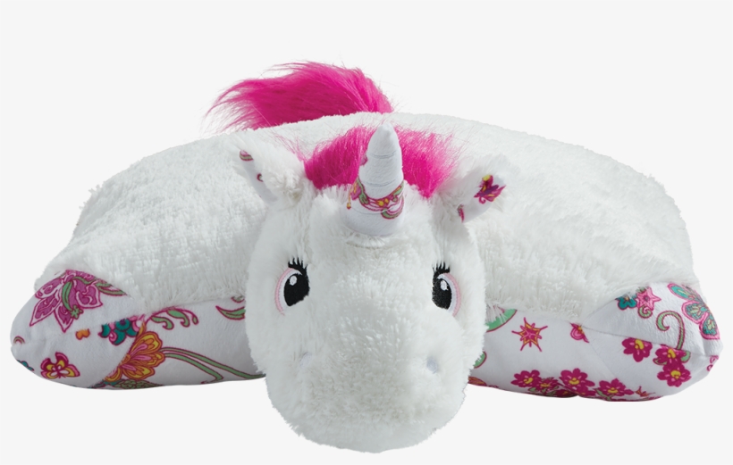 Colorful White Unicorn Pillow Pet Colorful White Unicorn - Pillow Pets, transparent png