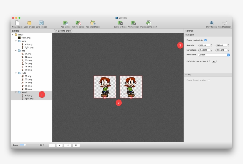 Visual Anchor Point Editor - Javascript, transparent png