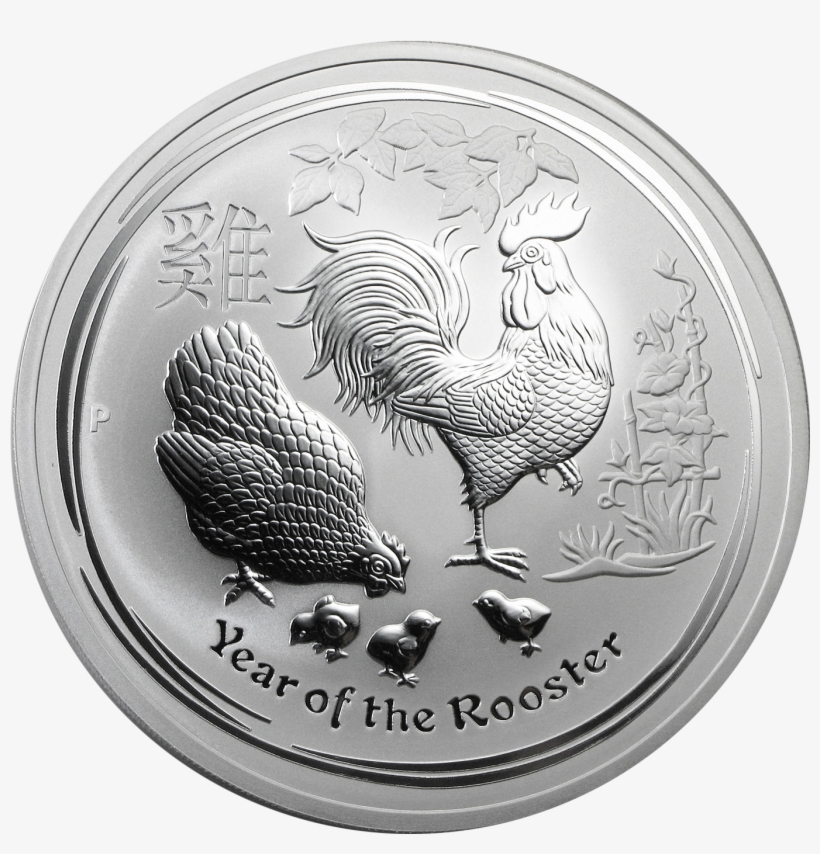 10 Oz Silver 2017 Year Of The Rooster Bu, transparent png