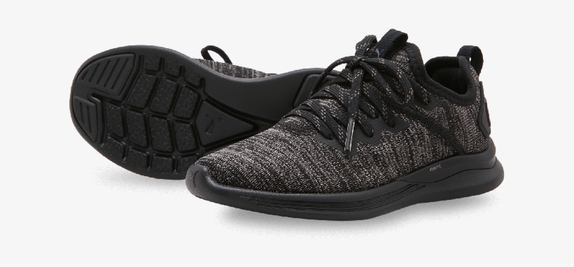 Black Ignite Flash Evoknit Sneakers - Walking Shoe, transparent png