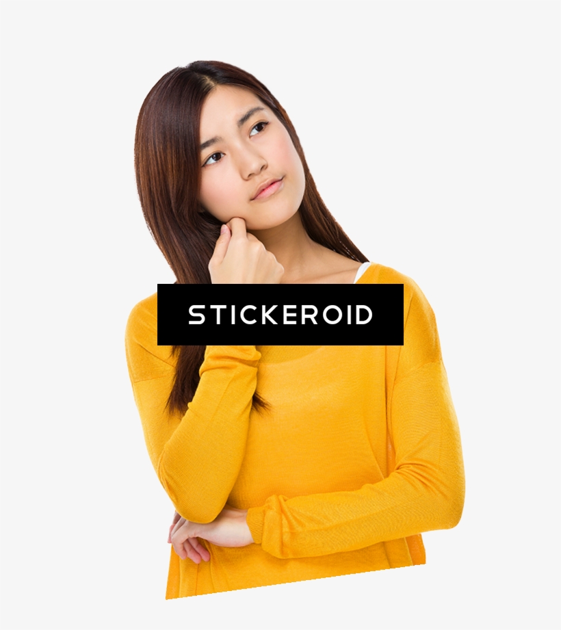 Thinking Girl Woman - Girl, transparent png