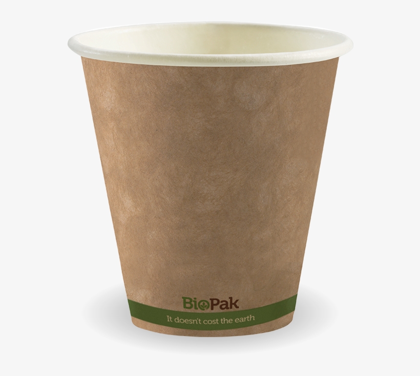 8oz Single Wall Kraft Paper Cups - Cup, transparent png