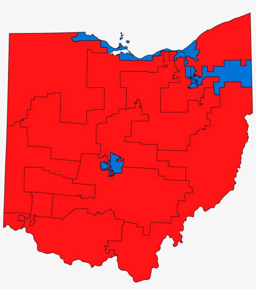2018 United States House Of Representatives Elections - Ohio Congressional Districts By Party, transparent png