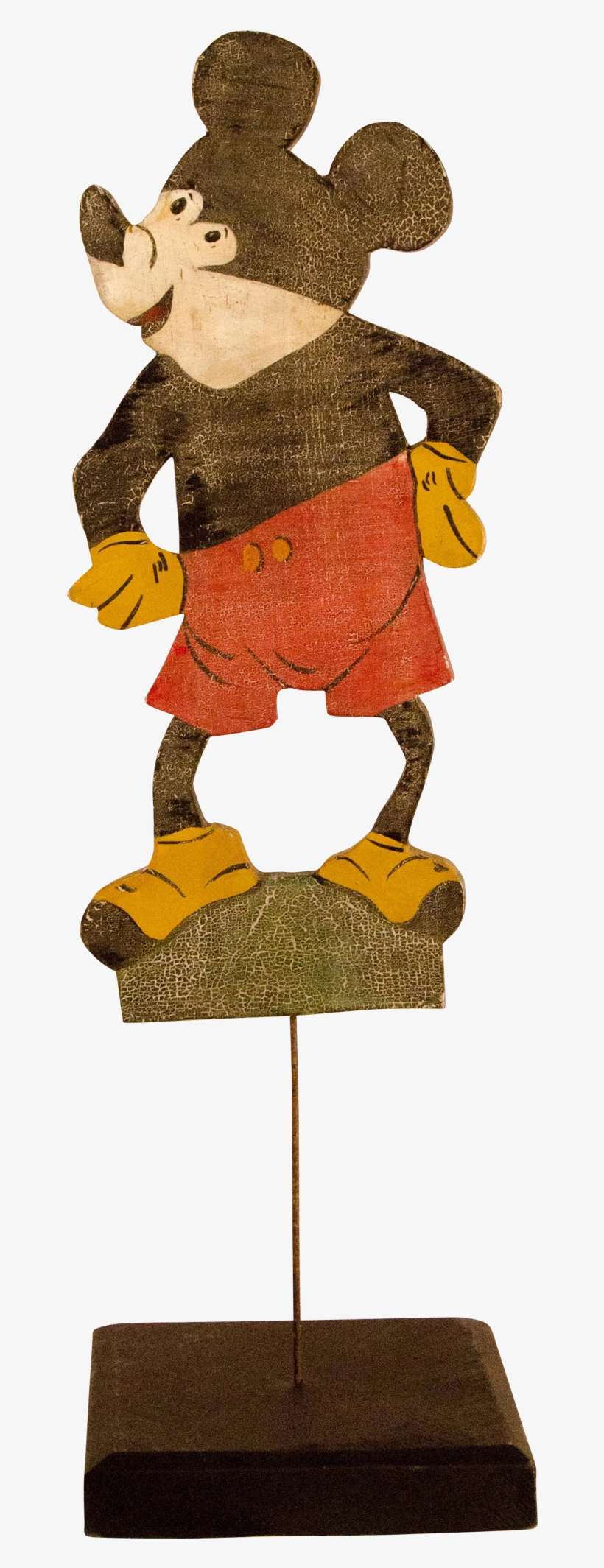 Vintage Micky Mouse Lawn Ornament Mickey Was Born Steamboat - Mickey Mouse, transparent png