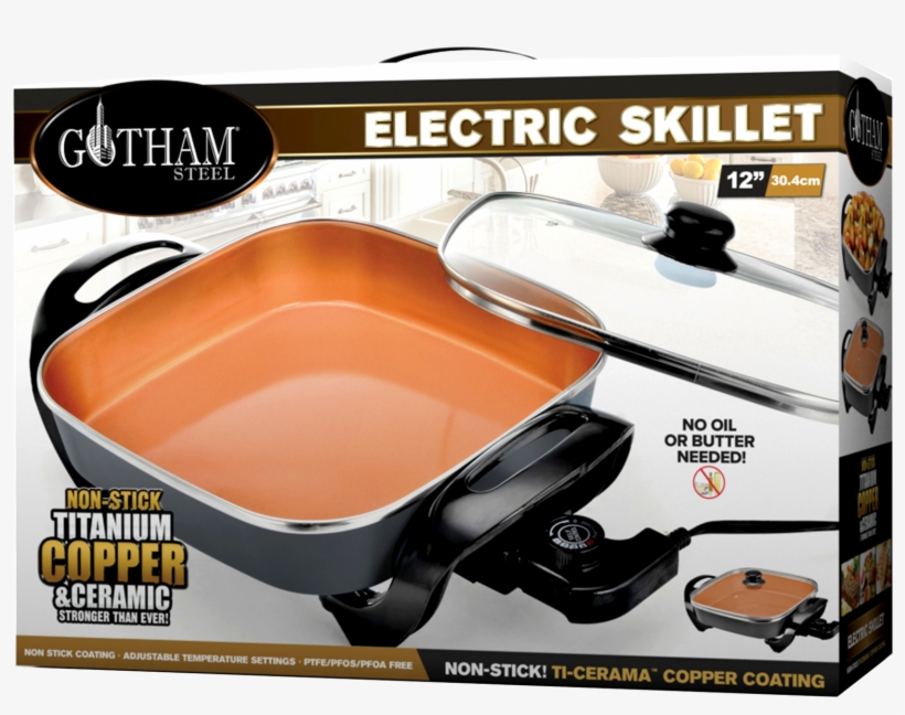 Gotham Steel Electric Skillet, With Non Stick Ti Cerama - Gotham Steel Electric Skillet, transparent png