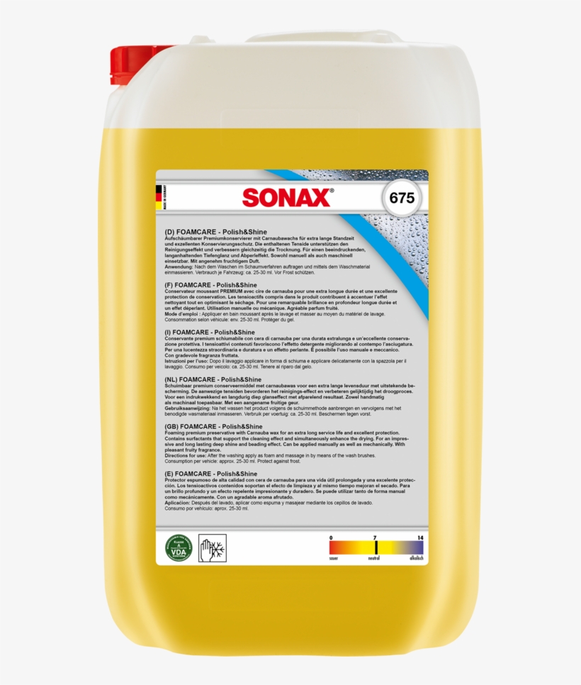 06757050 Sonax Foamcare 25l - Sonax Spezialreiniger 25 L, transparent png