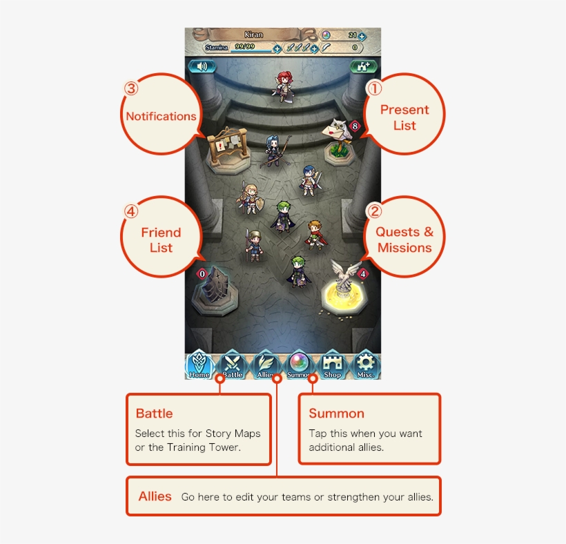 This Is Where You Can Add Friends Or Check Your Friend - Fire Emblem Heroes, transparent png