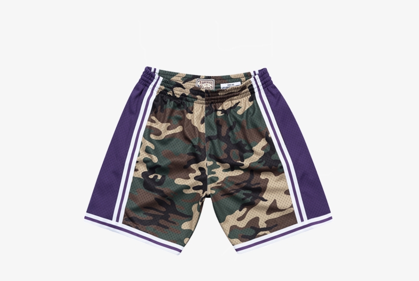 Los Angeles Lakers Woodland Camo Swingman Shorts - Mitchell & Ness Nostalgia Co., transparent png