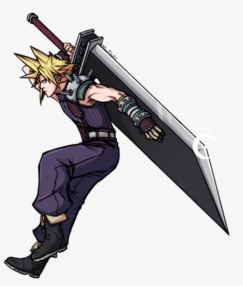 Cloud From Ff7 - Firearm, transparent png